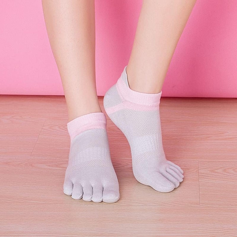 Fasot Women Toe Socks 5 Finger Cotton Wicking Athletic 6 Pack 3 Pack - Image 2